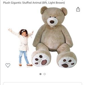 8ft Light Brown Teddy Bear
